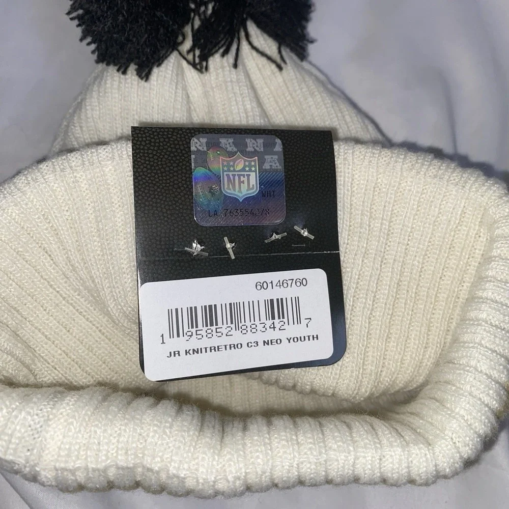 NWT New Orleans‎ Saints New Era Youth Retro Cuffed Knit Hat with Pom